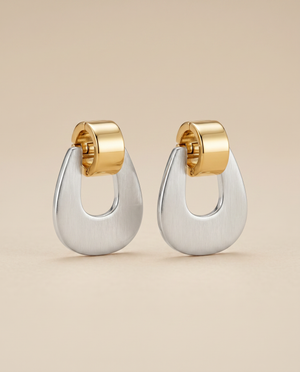 Tay Gold Huggies with detachable drop