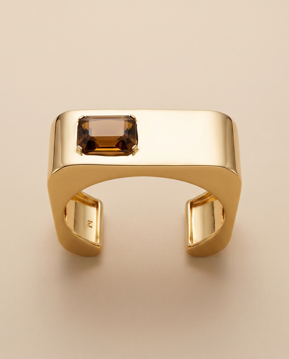 Tay Emerald Cut Citrine Square Cuff by Tay from Marina St Barth