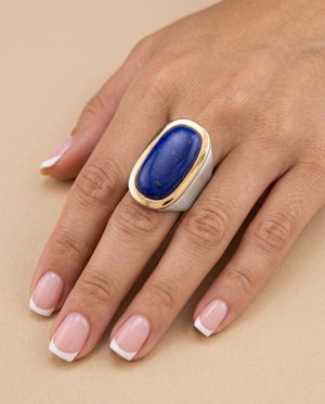 Tay Lapis Lazuli Set Long Debs Ring