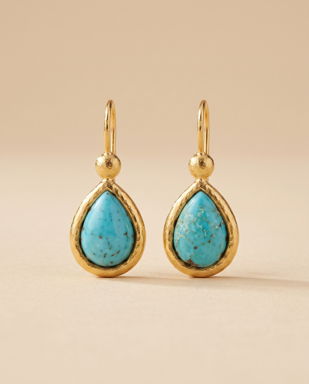 Tay Pear Shape Turquoise Eardrops by Tay from Marina St Barth