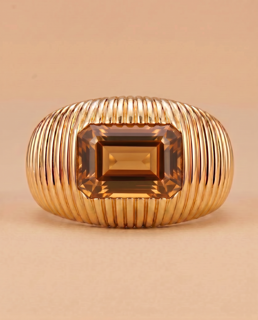 Tay Gemset Flared Wirewrap Ring by Tay from Marina St Barth