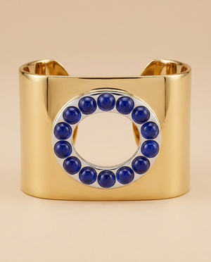 Tay Sapphire Set Clockface Square Cuff