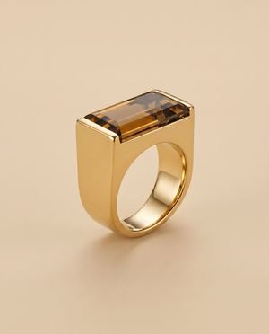 Tay Whiskey Quartz Set Castillo Ring