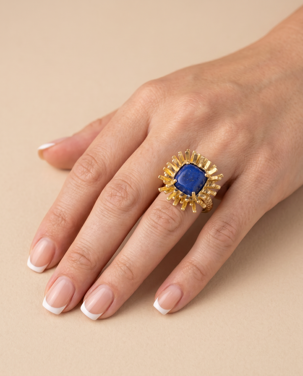 Tay Lapis Lazuli Set Urchin Ring by Tay from Marina St Barth