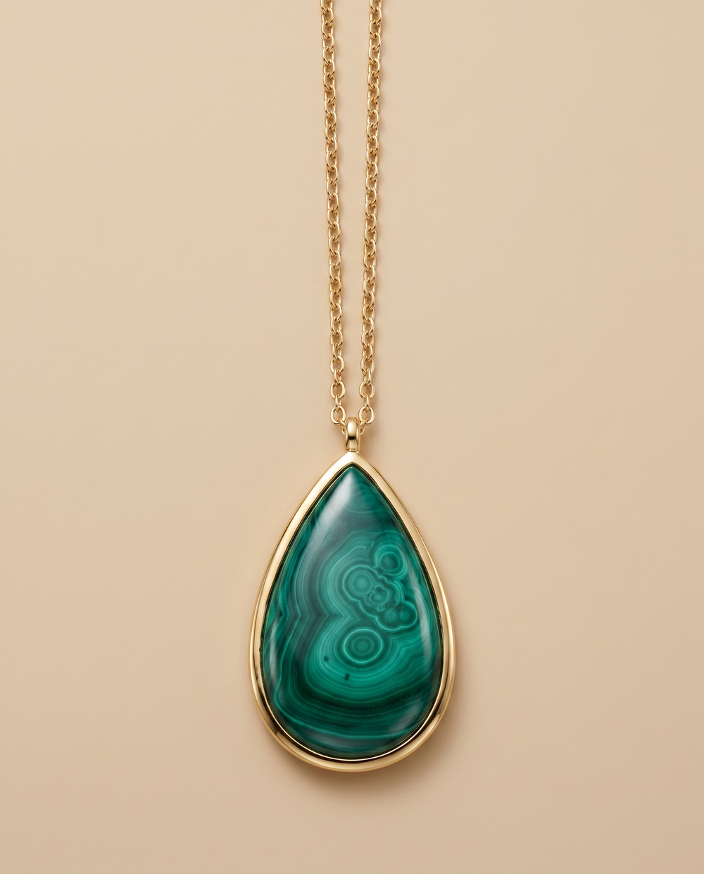 Tay Malachite Set pearshape Drop pendant by Tay from Marina St Barth
