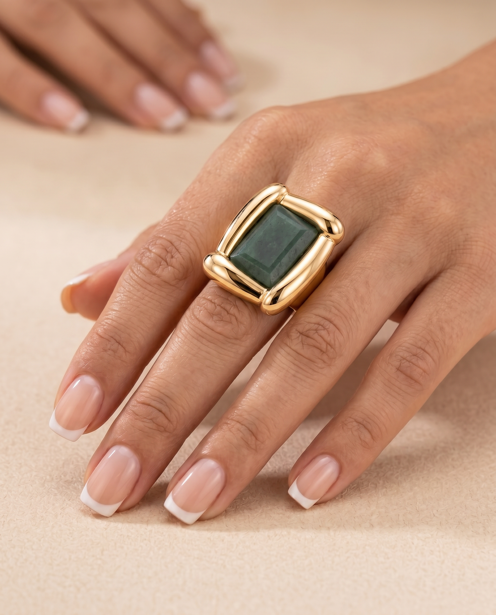 Tay Gemset Oblong Panel Ring by Tay from Marina St Barth