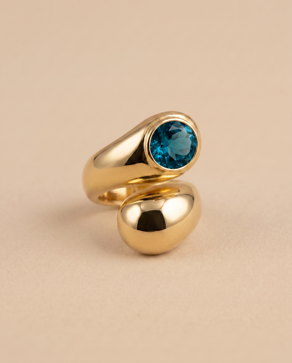 Tay London Blue Topaz Set Suzanne Ring by Tay from Marina St Barth