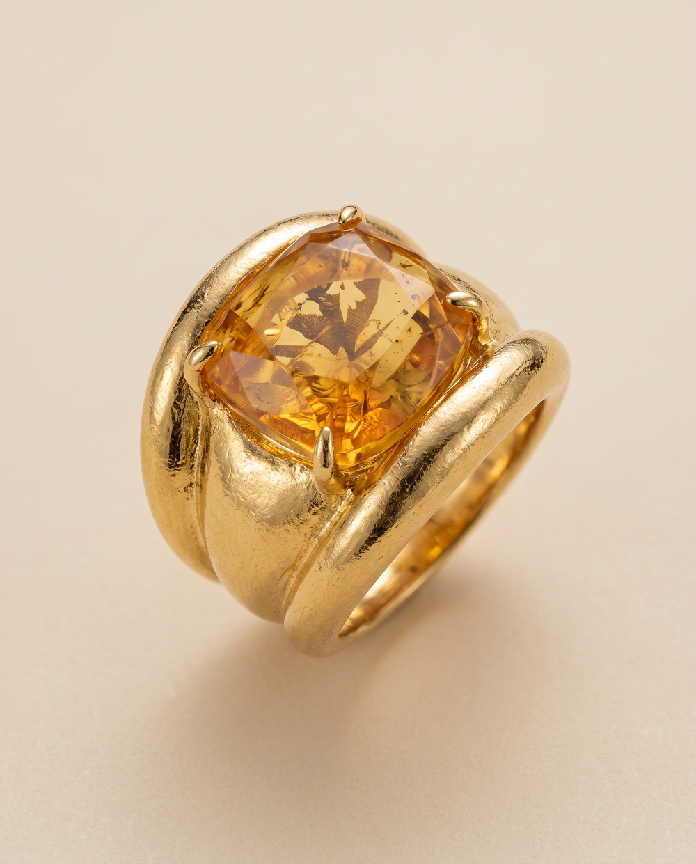 Tay Faceted Citrine Set Octavia Ring by Tay from Marina St Barth