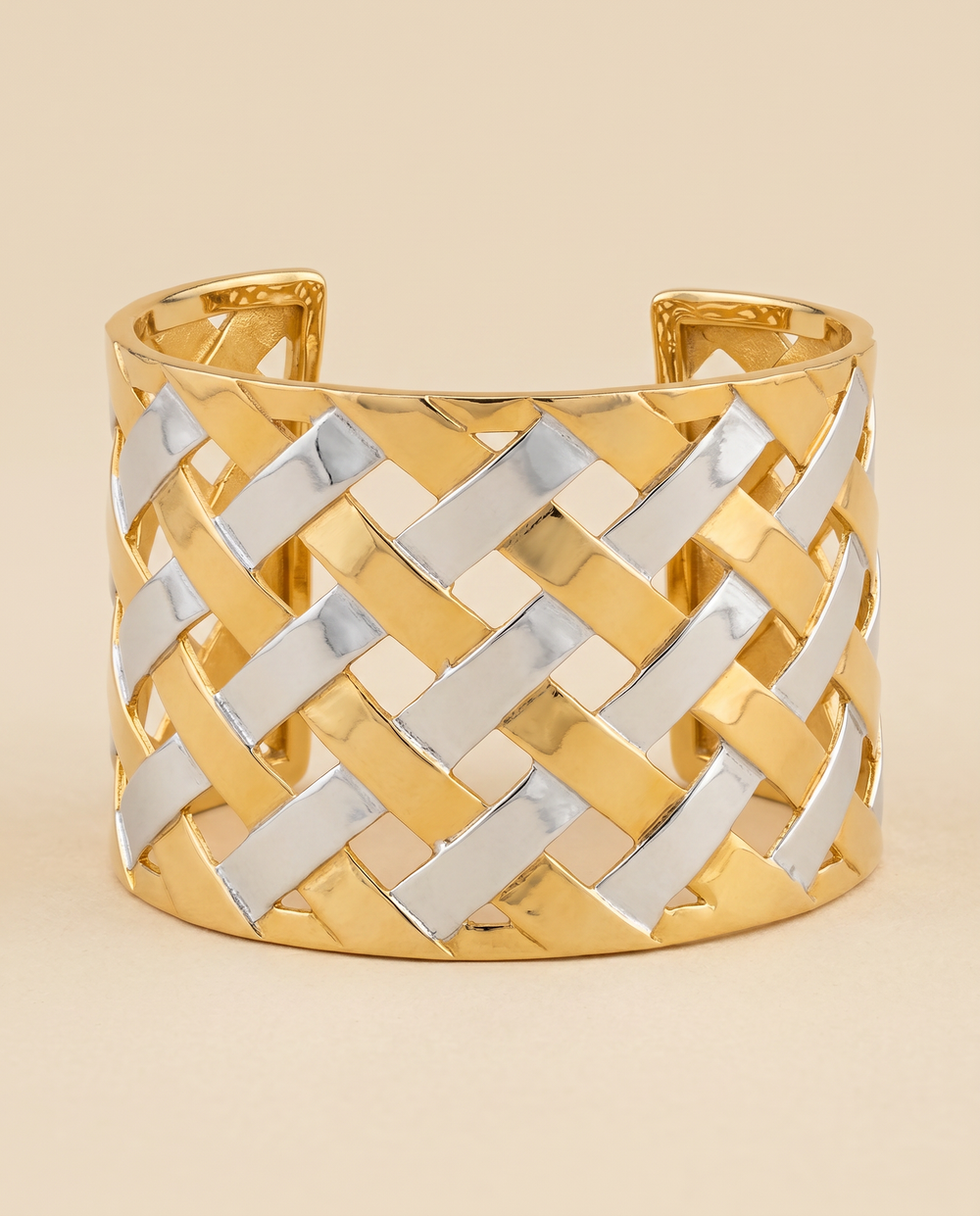 Tay Two-Tone Woven Ribbon Cuff