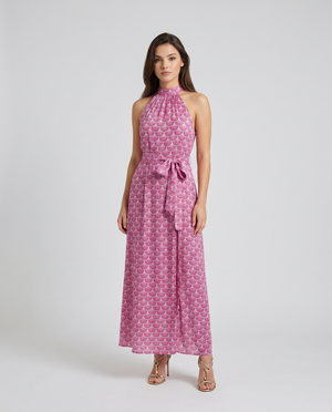 Chantal Dress Silk Peacock Pink by Marlea from Marina St Barth