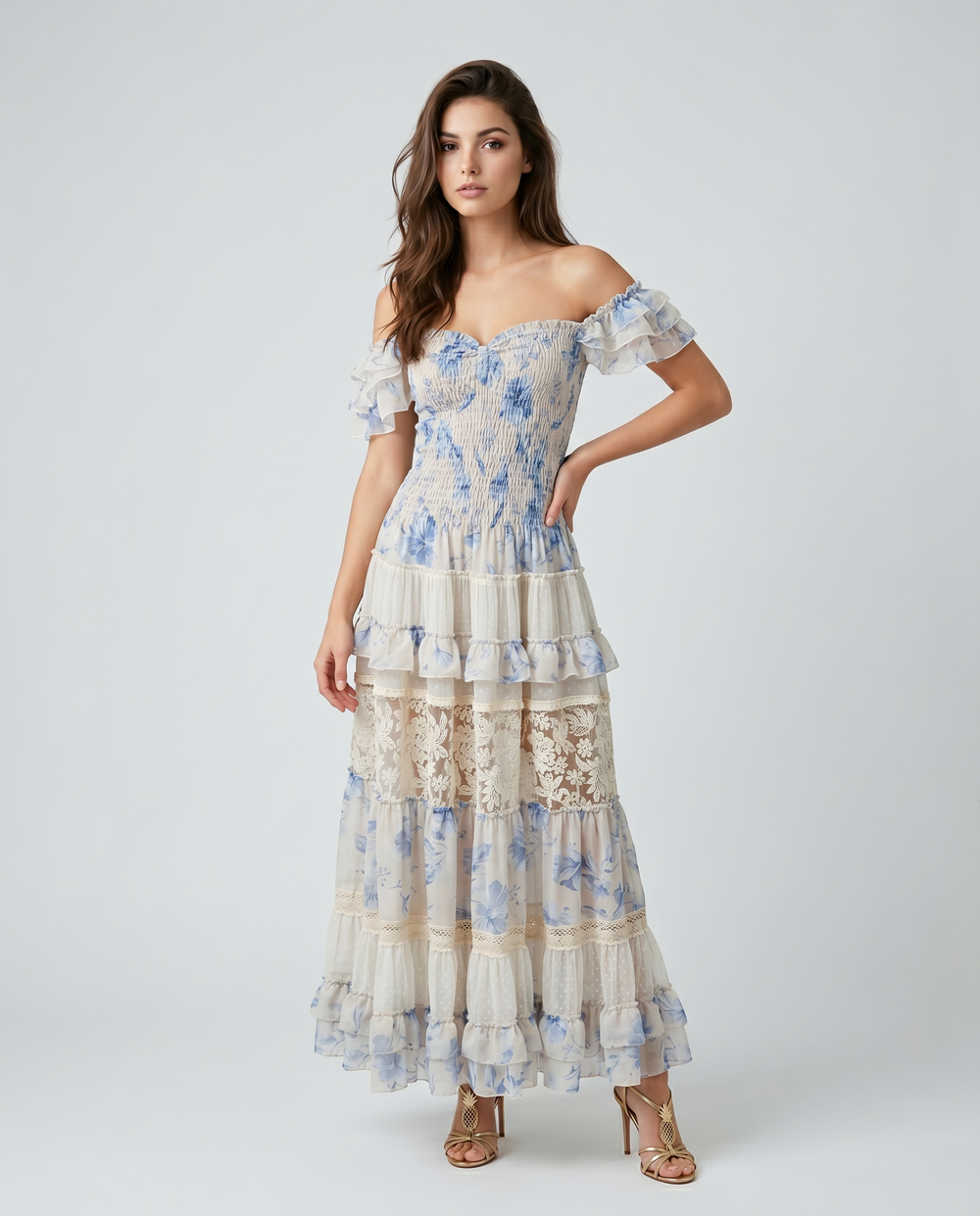 Dress Flower Blue ref 115D by Capuccino from Marina St Barth