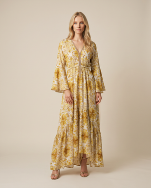 Anna Dress Yellow Mosaic by Baccio Couture from Marina St Barth