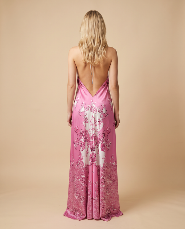 Alesa Chaina silk white and pink by Baccio Couture from Marina St Barth
