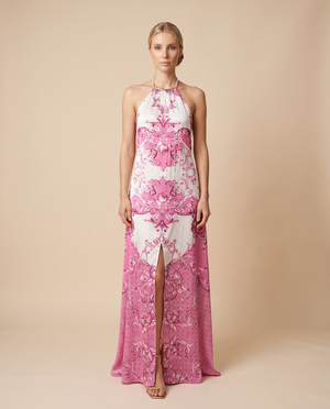 Alesa Chaina silk white and pink by Baccio Couture from Marina St Barth