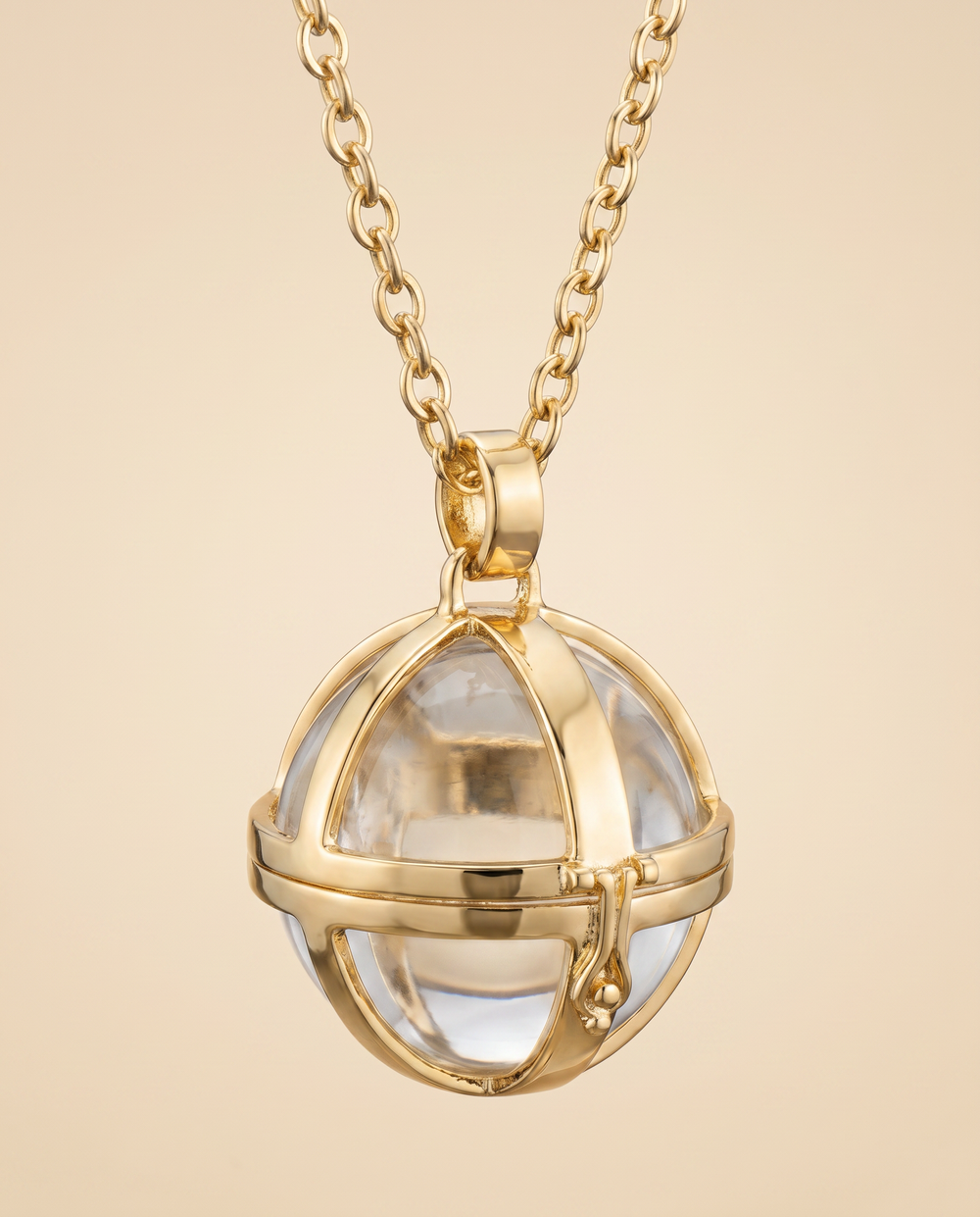 Tay Rock Crystal Caged Ball Pendant by Tay from Marina St Barth