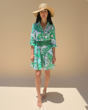 Shirt Dress Mini Linen Finta