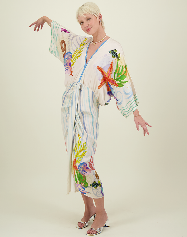 Me369 Sophia Magic Ocean Kimono Dress by Me 369 from Marina St Barth