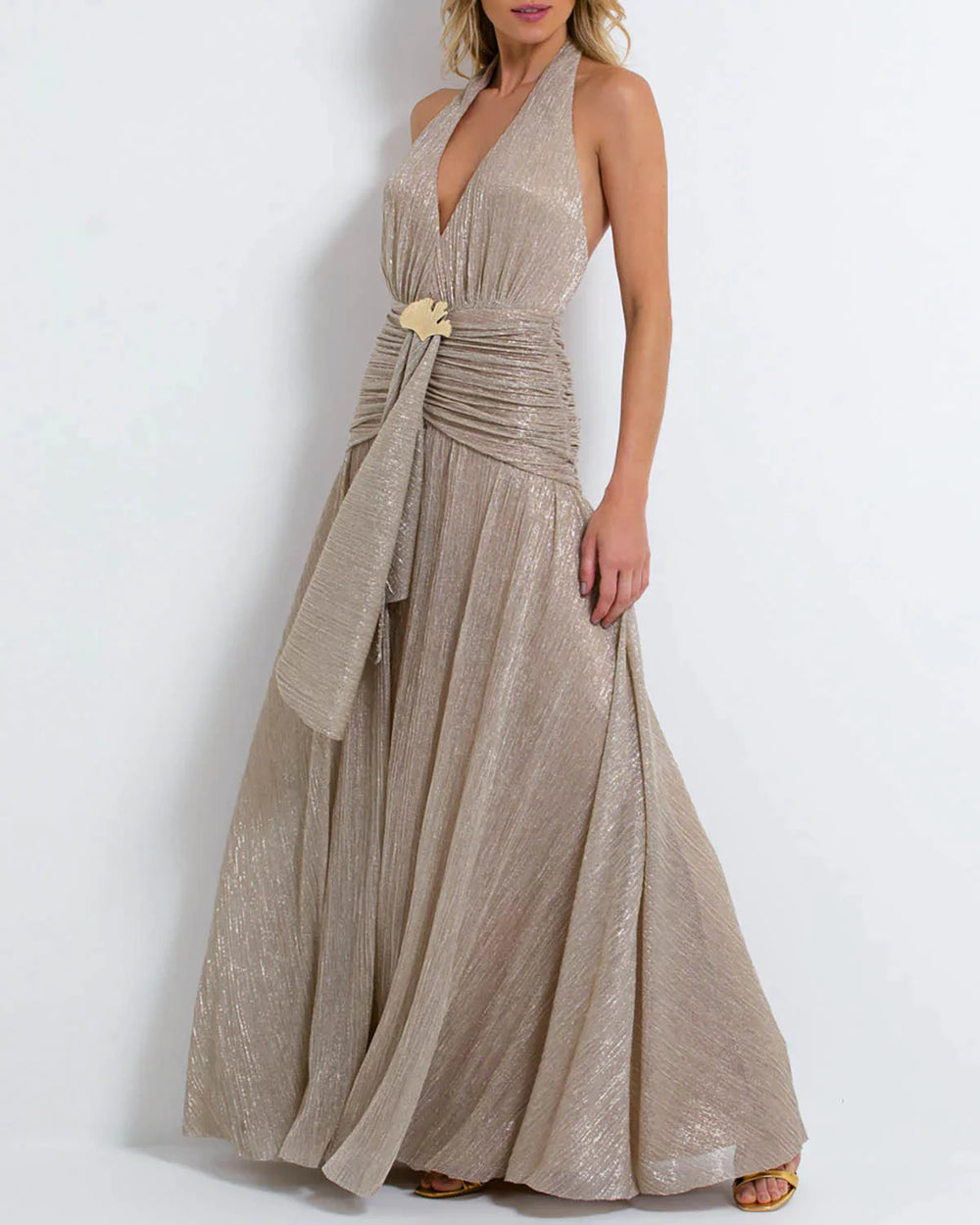 PatBo Lurex Draped Maxi Dress by PatBo from Marina St Barth