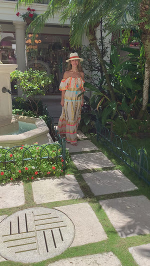 Greek  Off Shoulder Dress