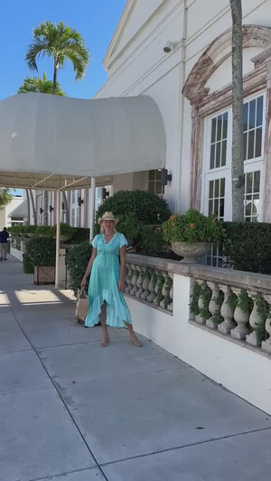 Vanita Rosa Mandy Long Dress in Silk Heart