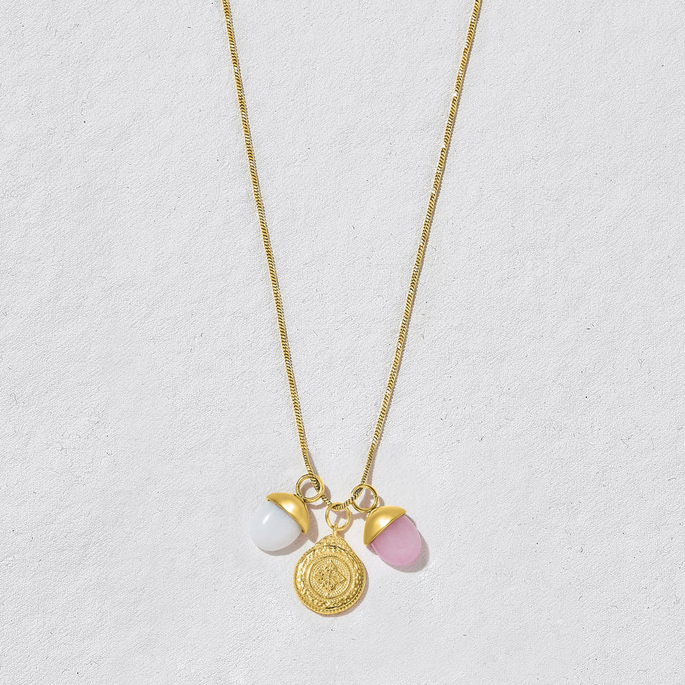 Oasis Pink Gemstone Necklace by Ashiana from Marina St Barth