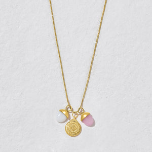 Oasis Pink Gemstone Necklace by Ashiana from Marina St Barth