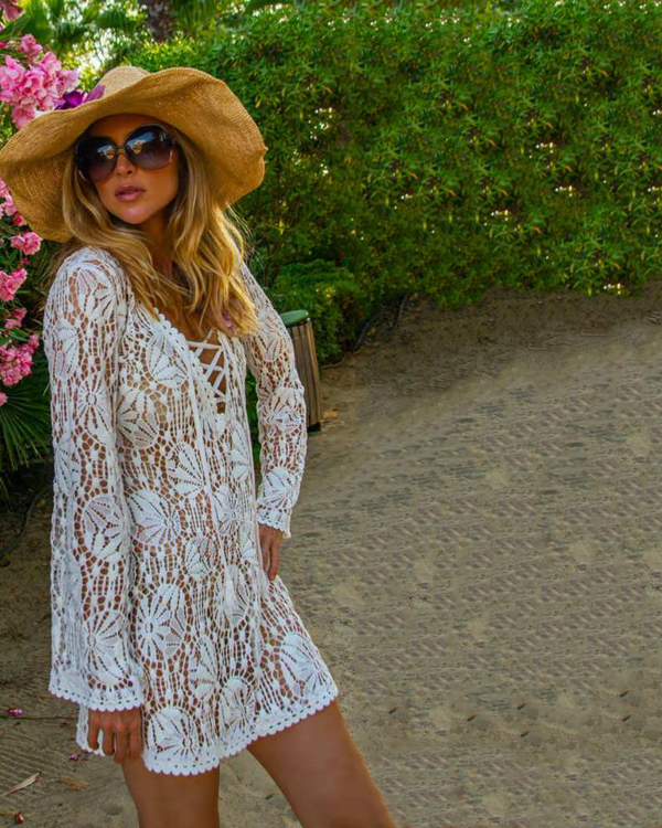 Vanita Rosa Short Dress Rallie Crochet