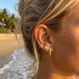 Shell Trio Stud Earrings Set by Ashiana from Marina St Barth