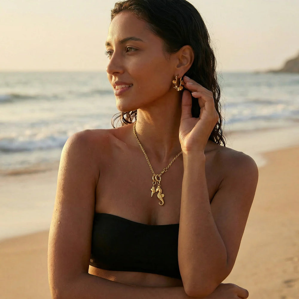 Dream Wave Hoop Earrings by Ashiana from Marina St Barth