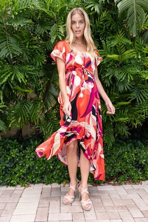 Vanita Rosa  Mandy V-Neck Long Dress by Vanita Rosa from Marina St Barth