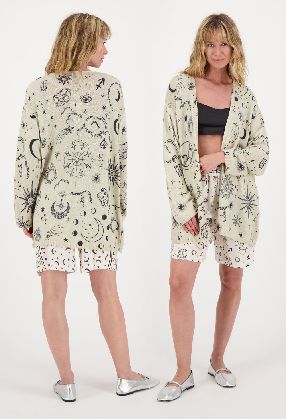 Me369 Mykonos Printed Cardigan Zodiac by Me 369 from Marina St Barth