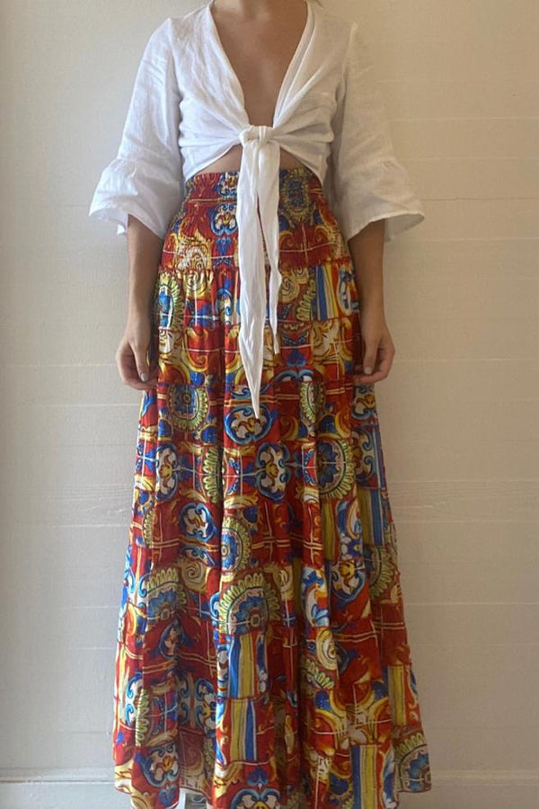 Bolero Nodo Centrale Linen Top by Marina St Barth from Marina St Barth