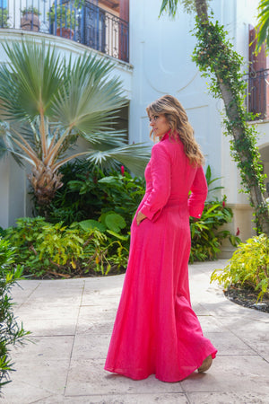 Shirt Dress Long Linen Solid by Marina St Barth from Marina St Barth