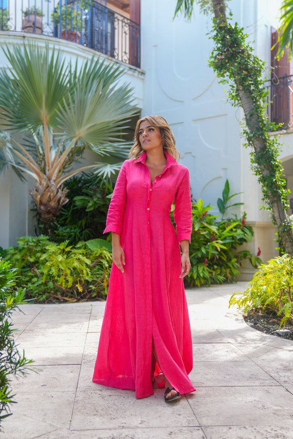 Shirt Dress Long Linen Solid by Marina St Barth from Marina St Barth