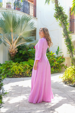 Shirt Dress Long Linen Solid by Marina St Barth from Marina St Barth