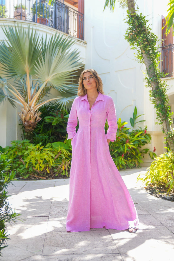 Shirt Dress Long Linen Solid by Marina St Barth from Marina St Barth