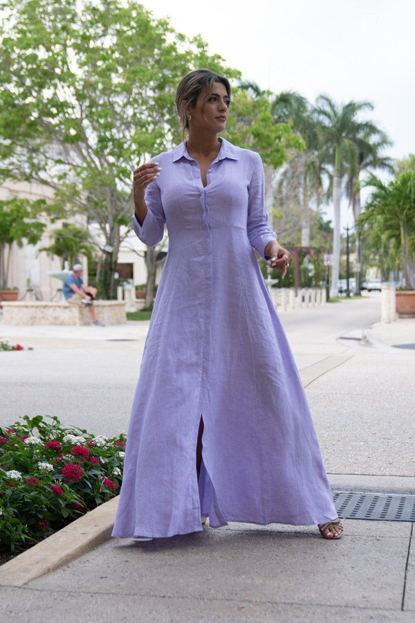 Shirt Dress Long Linen Solid by Marina St Barth from Marina St Barth