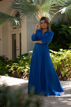 Shirt Dress Long Linen Solid by Marina St Barth from Marina St Barth