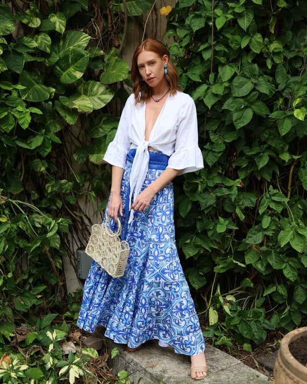 Bolero Nodo Centrale Linen Top by Marina St Barth from Marina St Barth