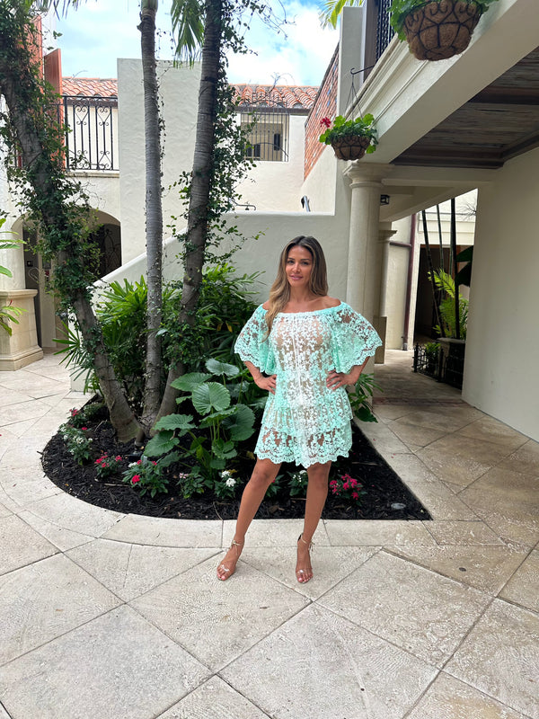 Neo Cuba See Through Short Dress by Les Neobourgeoises from Marina St Barth