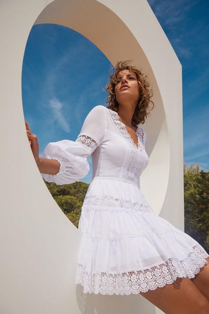 Charo Ruiz Ibiza Violette V-Neck Short Dress by Charo Ruiz from Marina St Barth